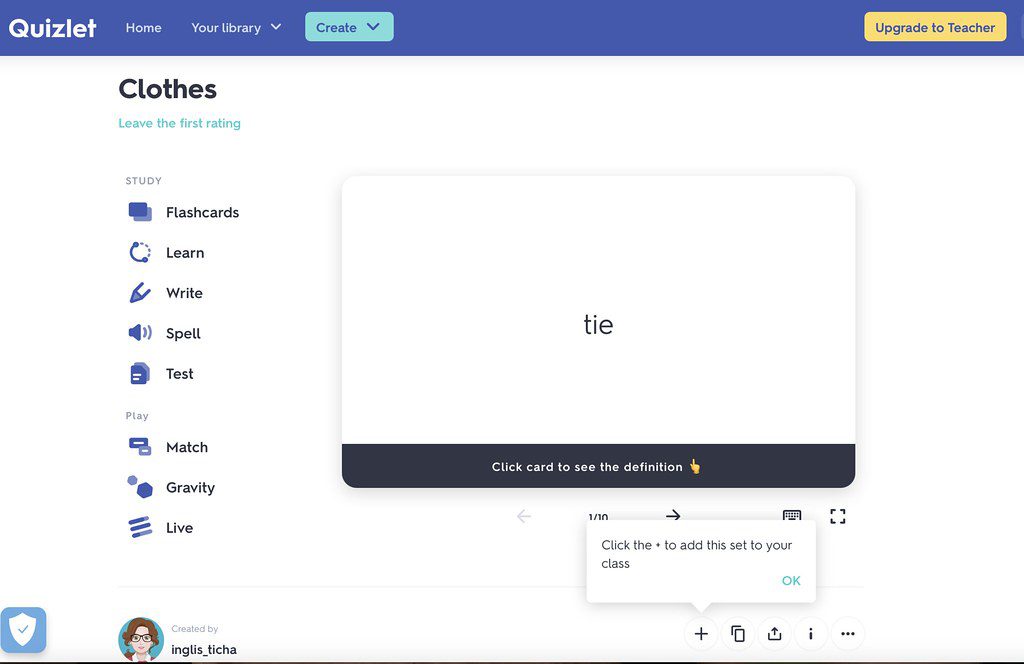 Quizlet flashcards and study modes for interactive learning and memorization for college students
